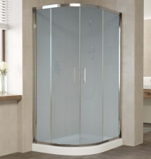 Душевой уголок Vegas Glass ZS-F 110*100 08 10 профиль глянцевый хром, стекло сатин