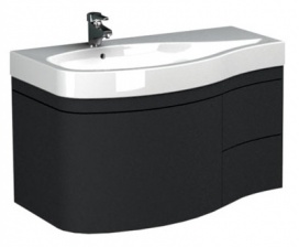 Тумба для комплекта Aquanet Опера 1-115  черная с ящиком L