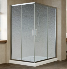 Душевой уголок Vegas Glass ZA-F 0120*110 08 02 профиль глянцевый хром, стекло шиншилла
