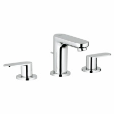 Смеситель для раковины Grohe Eurosmart Cosmopolitan на 3 отверстия с донным клапаном