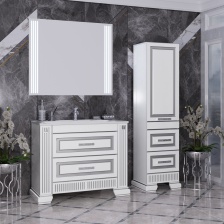 Мебель для ванной Opadiris Оникс 100 серебряная патина