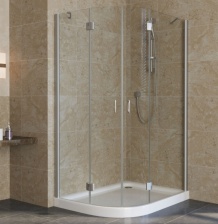 Душевой уголок Vegas Glass AFS-F Lux 120*90 07 01 R профиль матовый хром, стекло прозрачное