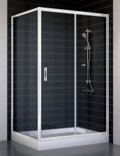 Душевой уголок Vegas Glass ZP+ZPV 110*90 01 01 стекло прозрачное, 110x90