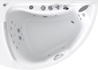 Акриловая ванна Radomir Альбена Специальный Chrome 168x120 левая