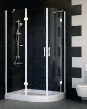 Душевой уголок Vegas Glass AFS-F 110*80 01 01 L стекло прозрачное, 110x80