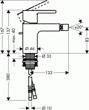 Hansgrohe Metropol S для биде