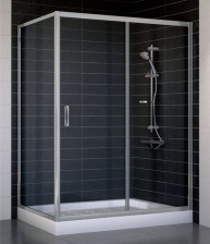 Душевой уголок Vegas Glass ZP+ZPV 140*80 07 01 стекло прозрачное, 140x80