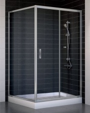 Душевой уголок Vegas Glass ZP+ZPV 110*100 07 01 стекло прозрачное, 110x100