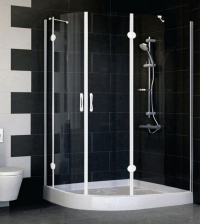 Душевой уголок Vegas Glass AFS-F 120*100 01 01 R стекло прозрачное, 120x100