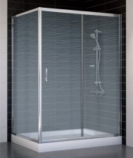Душевой уголок Vegas Glass ZP+ZPV 130*90 08 02 стекло шиншилла, 130x90