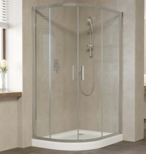 Душевой уголок Vegas Glass ZS-F 110*100 07 01 профиль матовый хром, стекло прозрачное