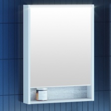 Зеркало-шкаф Акватон Капри 60 R, с подсветкой, бетон пайн