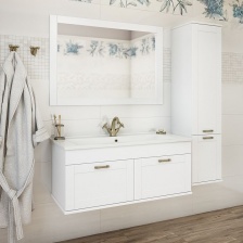Мебель для ванной Sanflor Ванесса 105 подвесная, белая