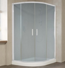 Душевой уголок Vegas Glass ZS-F 120*110 01 10 профиль белый, стекло сатин