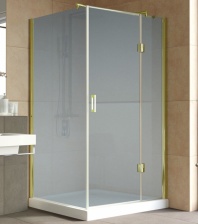 Душевой уголок Vegas Glass AFP-Fis Lux 120*100 09 10 R профиль золото, стекло сатин