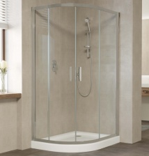 Душевой уголок Vegas Glass ZS-F 100*90 07 01 профиль матовый хром, стекло прозрачное