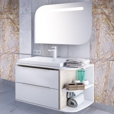 Мебель для ванной Iddis Calipso 80 R, подвесная, белая, дерево