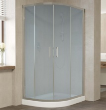 Душевой уголок Vegas Glass ZS-F 100*90 07 10 профиль матовый хром, стекло сатин