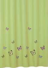 Штора для ванной Iddis Green Butterfly