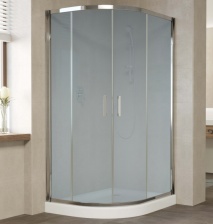 Душевой уголок Vegas Glass ZS-F 110*90 08 10 профиль глянцевый хром, стекло сатин