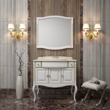 Мебель для ванной Opadiris Лаура белая с патиной