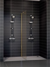 Душевая перегородка Vegas Glass EAF 76 09 05 стекло бронза, 76