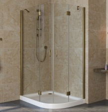 Душевой уголок Vegas Glass AFS-F Lux 110*90 05 01 L профиль бронза, стекло прозрачное