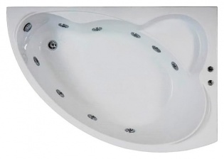 Акриловая ванна Bas Лагуна 170 см R с г/м