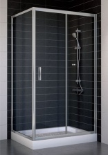 Душевой уголок Vegas Glass ZP+ZPV 100*70 07 01 стекло прозрачное, 100x70
