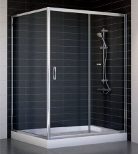 Душевой уголок Vegas Glass ZP+ZPV 140*100 08 01 стекло прозрачное, 140x100