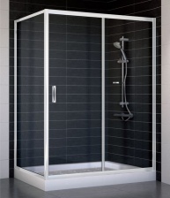 Душевой уголок Vegas Glass ZP+ZPV 140*80 01 01 стекло прозрачное, 140x80
