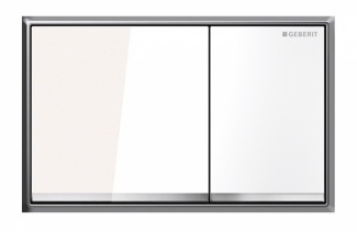 Кнопка смыва Geberit Omega 60 белое стекло