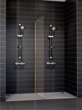 Душевая перегородка Vegas Glass EAF 86 09 05 стекло бронза, 86