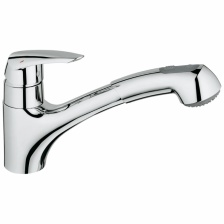 Смеситель для кухонной мойки Grohe Eurodisc с выдвижным изливом