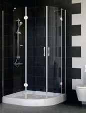 Душевой уголок Vegas Glass AFS-F 110*90 08 01 L стекло прозрачное, 110x90