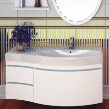 Тумба для комплекта Aquanet Опера 1-115  белая с ящиком R