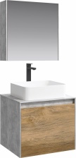 Мебель для ванной Aqwella 5 stars Mobi 60 бетон светлый, дуб балтийский