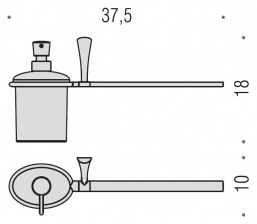 Полотенцедержатель Colombo Design Land B2874.DX с дозатором