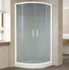 Душевой уголок Vegas Glass ZS 0100 01 10 профиль белый, стекло сатин