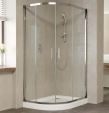 Душевой уголок Vegas Glass ZS-F 100*90 08 01 профиль глянцевый хром, стекло прозрачное