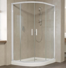 Душевой уголок Vegas Glass ZS-F 120*100 01 01 профиль белый, стекло прозрачное