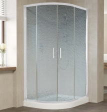 Душевой уголок Vegas Glass ZS-F 110*90 01 02 профиль белый, стекло шиншилла