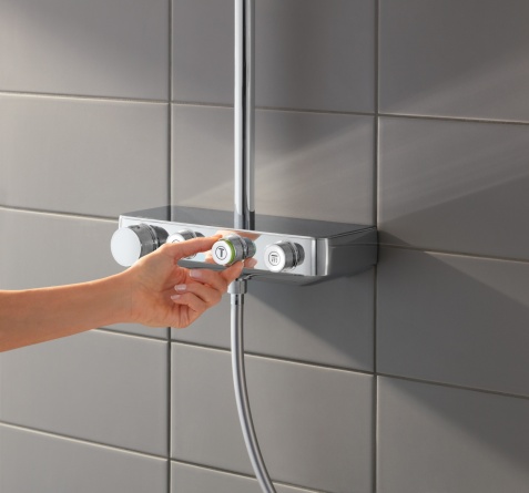 Душевая стойка Grohe Euphoria SmartControl 310 Duo Cube 26508000 с термостатом фото 3
