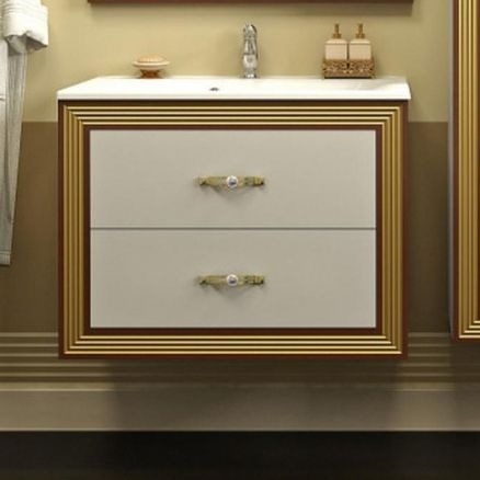 Мебель для ванной Opadiris Карат 80 золотая патина фото 2