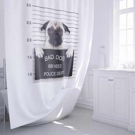Штора для ванной Fixsen Fixsen Dogs FX-2504 без колец фото 1
