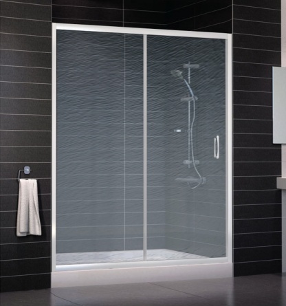 Душевая дверь в нишу Vegas Glass ZP 0160 01 02 стекло шиншилла, 160 фото 1