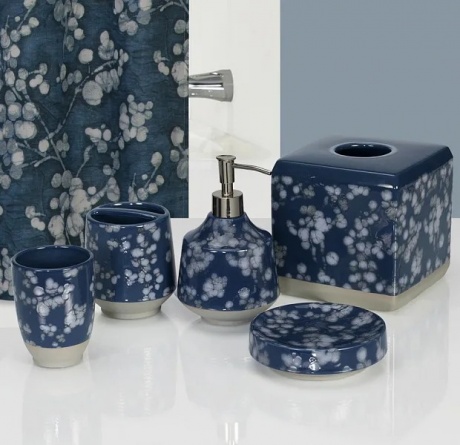 Стакан Creative Bath Indigo Blossoms IND60BLU для зубных щеток фото 2
