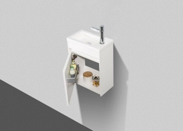 Мебель для ванной BelBagno Pietra Mini 46 L bianco lucido фото 4