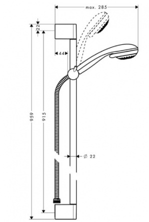 Душевой гарнитур Hansgrohe Crometta 85 Multi  Unica Crometta фото 3