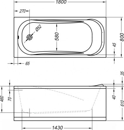 Акриловая ванна Kolpa San String 180x80 фото 4